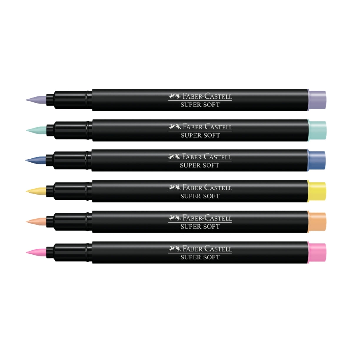 Canetinha Supersoft Brush Pastel com 6 Cores - Faber-castell 15.0706Tpsoft
