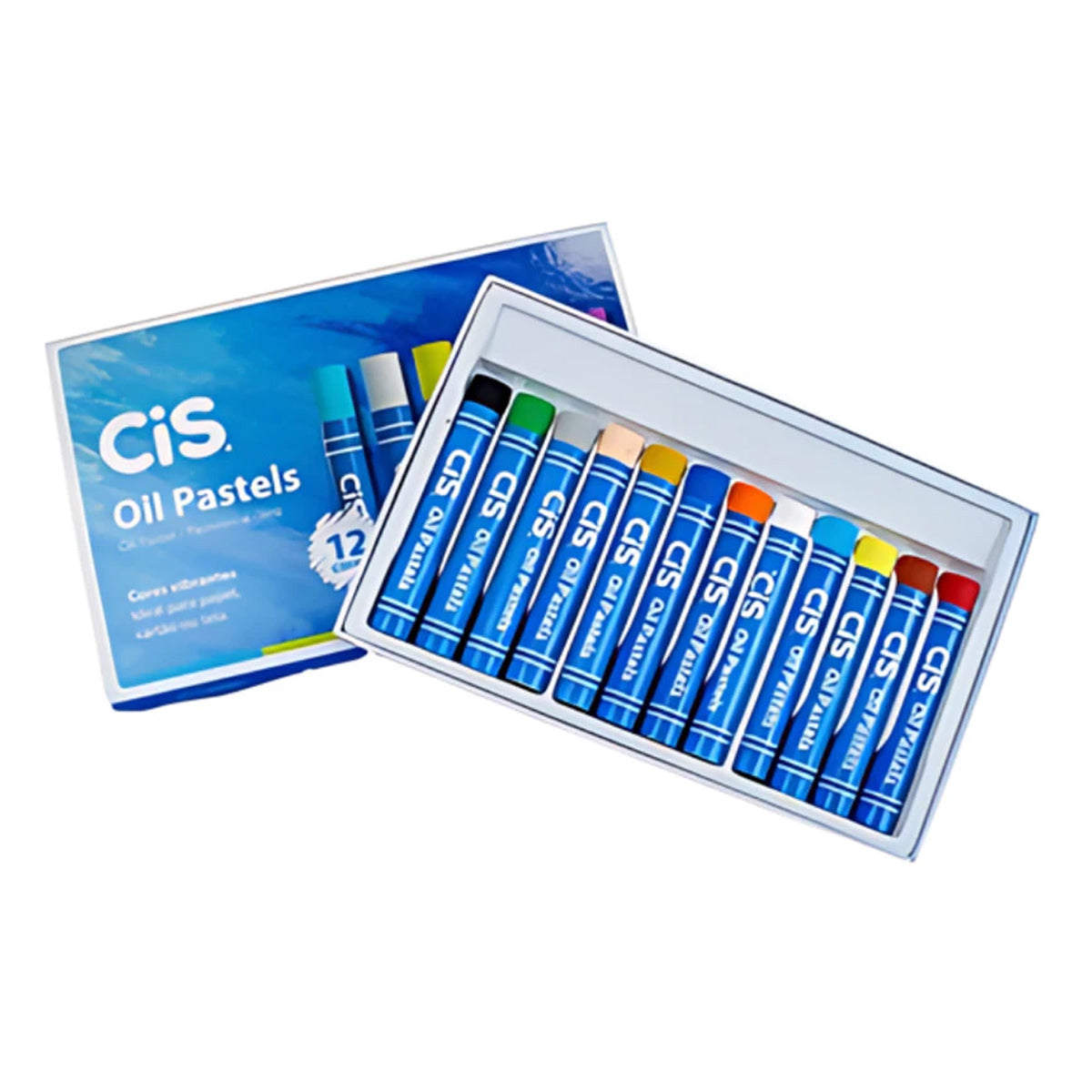 Estojo de Giz Pastel Oleoso com 12 Cores - Cis