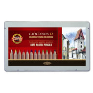 Estojo Lápis Pastel Gioconda 12 Cores - Koh-i-noor - 8827