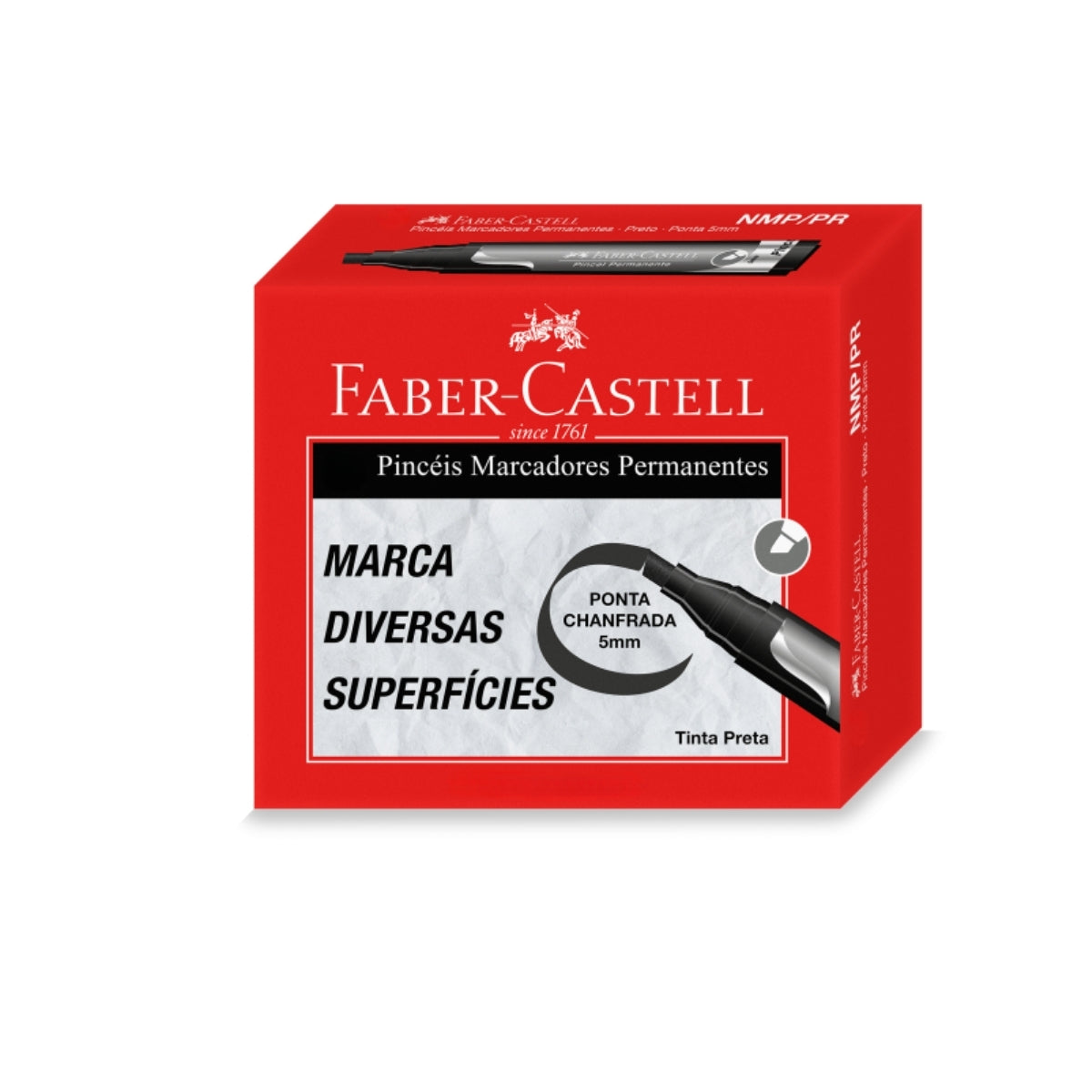 Pincel Marcador Permanente Preto - Faber-castell Nmp/pr