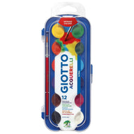 Estojo de Tinta Aquarela em Pastilha Giotto 12 Cores 30mm com Pincel 351200