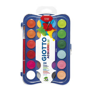 Estojo de Tinta Aquarela em Pastilha Giotto 24 Cores 30mm com Pincel 352400