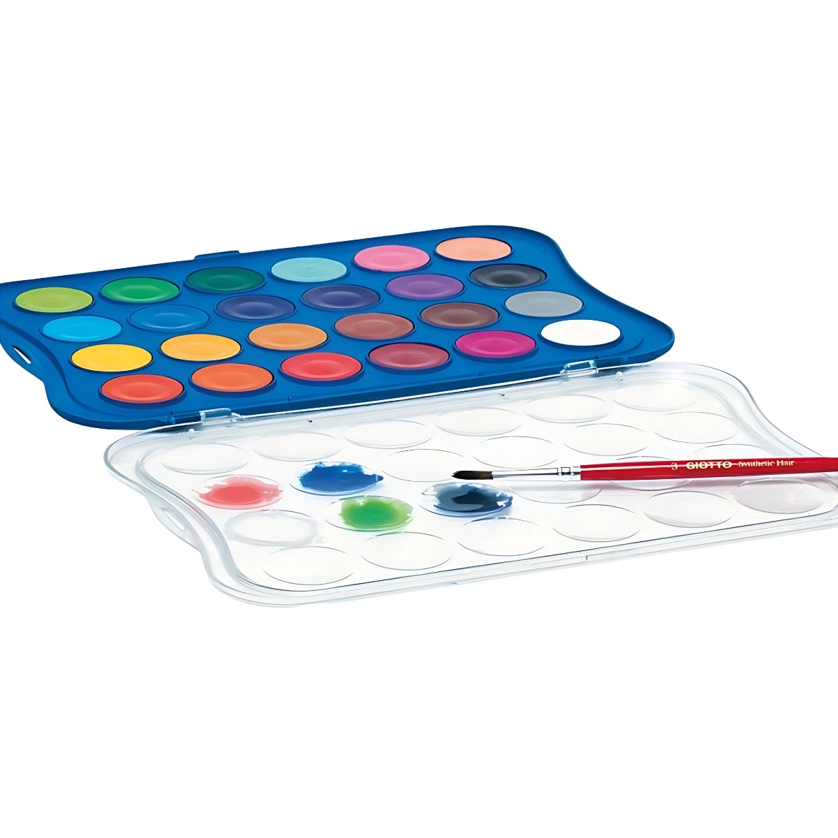 Estojo de Tinta Aquarela em Pastilha Giotto 24 Cores 30mm com Pincel 352400