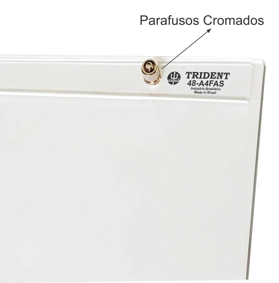 Prancheta Portátil com Prendedor Trident Fórmica Branca A4 34x26 Cm - Modelo 48-a4fas
