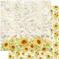 Papel para Scrapbook Dupla Face Coleção Girassóis 30,5x30,5cm para Scrapbook e Papelaria Criativa Sd-1129 - Litoarte