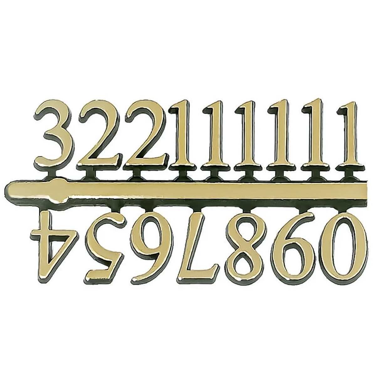 Número para Relógio - Arábico Dourado Pequeno