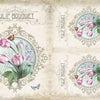 Papel de Seda Opapel Flor Tulipas Brasão 30x45cm para Decoupage e Artesanato 2816 - Opa