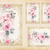 Papel de Seda Opapel Flor Rosas Moldura 30x45cm para Decoupage e Artesanato 2815 - Opa