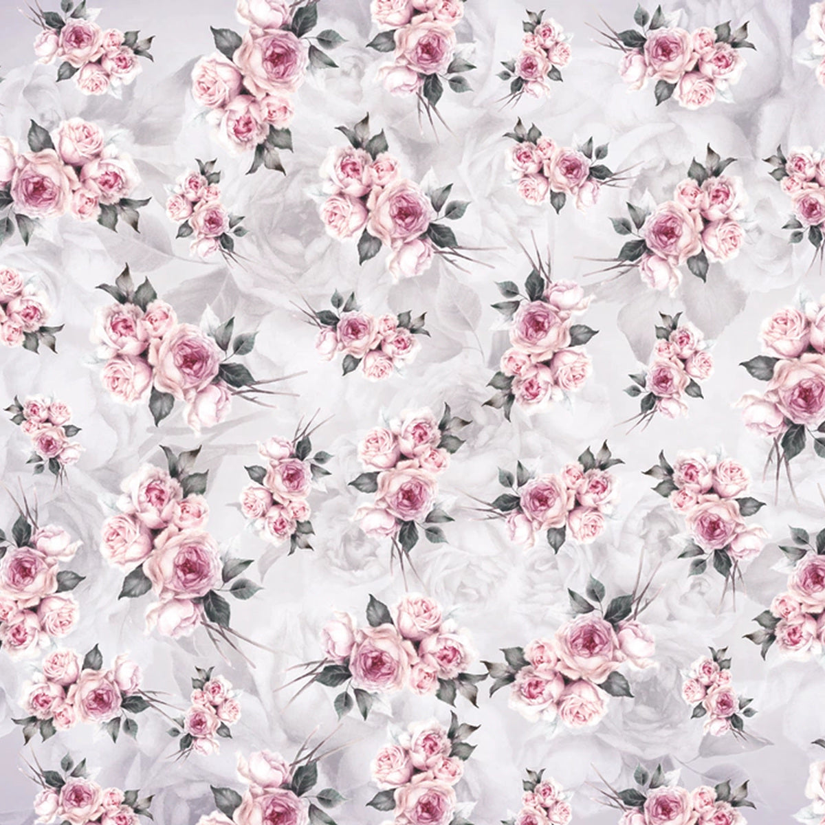 Papel de Seda Opapel Estampa Flores Rosas 30x45cm para Decoupage e Artesanato 2811 - Opa