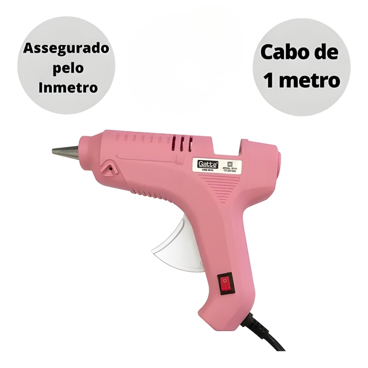 Pistola Cola Quente 40w Grande Rosa 4010 - Make+