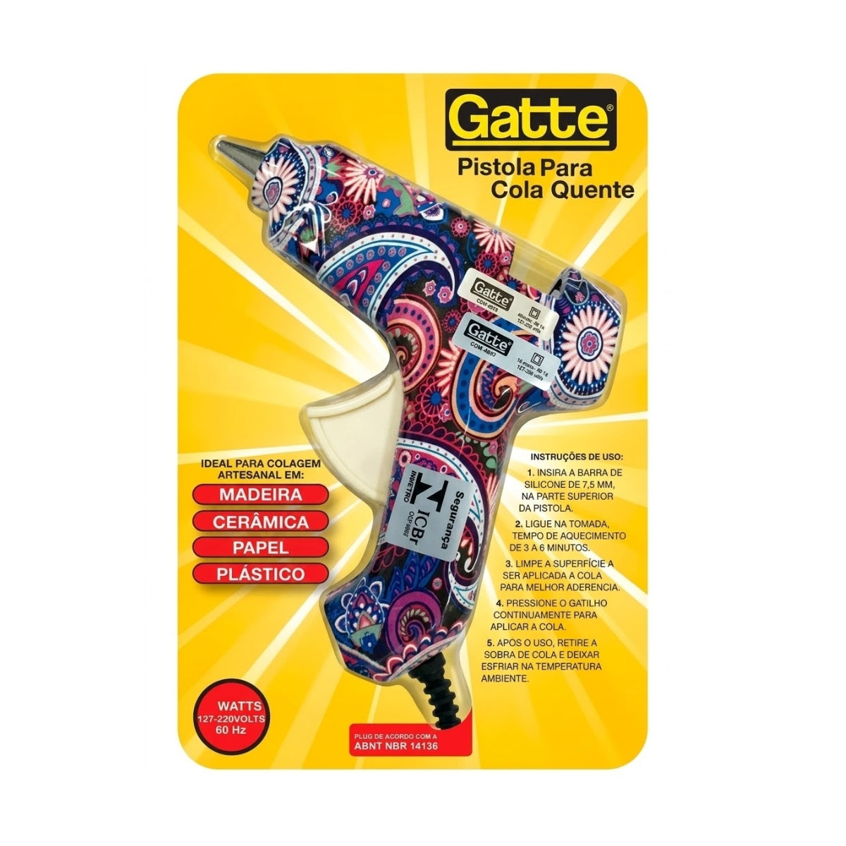 Pistola Cola Quente Estampa Fantasia 4012 - Make+