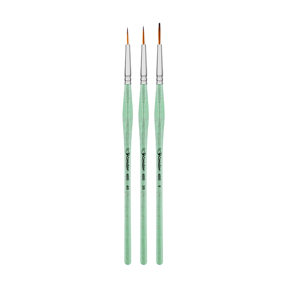 Kit Pincel Redondo Condor 4005 Sintético 3 Unidades