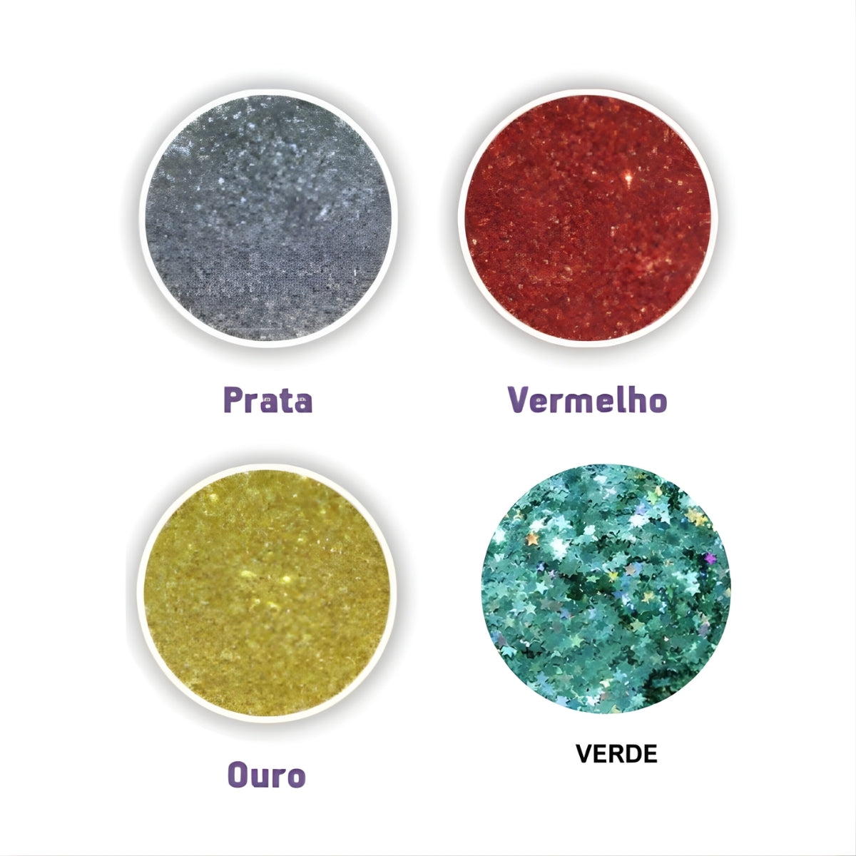 Kit Glitter Estrelinhas 2g com 4 Unidades - Make+