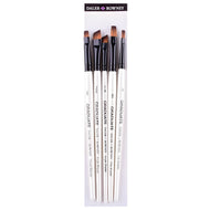 Kit Pinceis Daler & Rowney Graduarte Chatos Set 5 Unidades