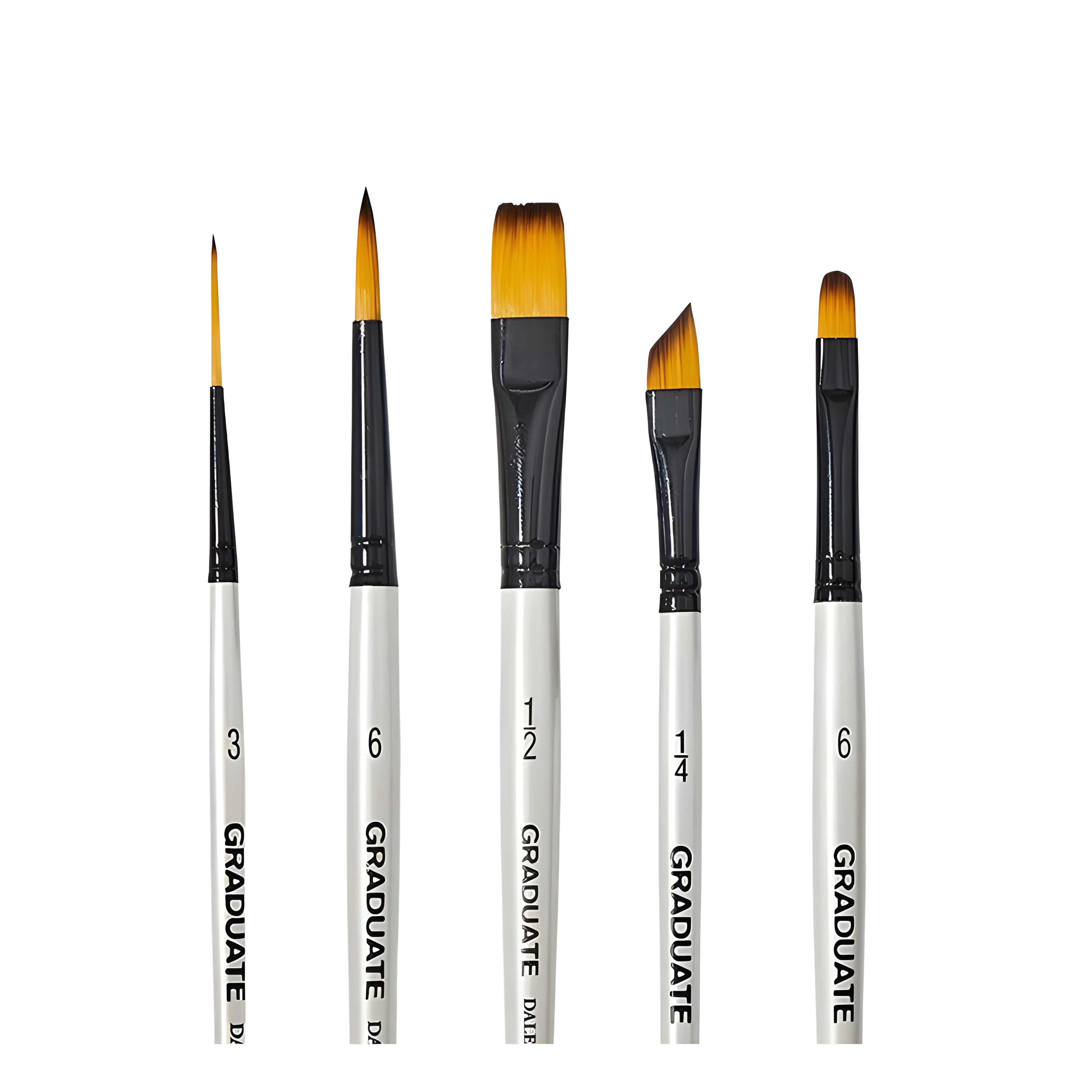 Kit Pinceis Daler & Rowney Graduarte Técnicas Umidas Set 5 Unidades