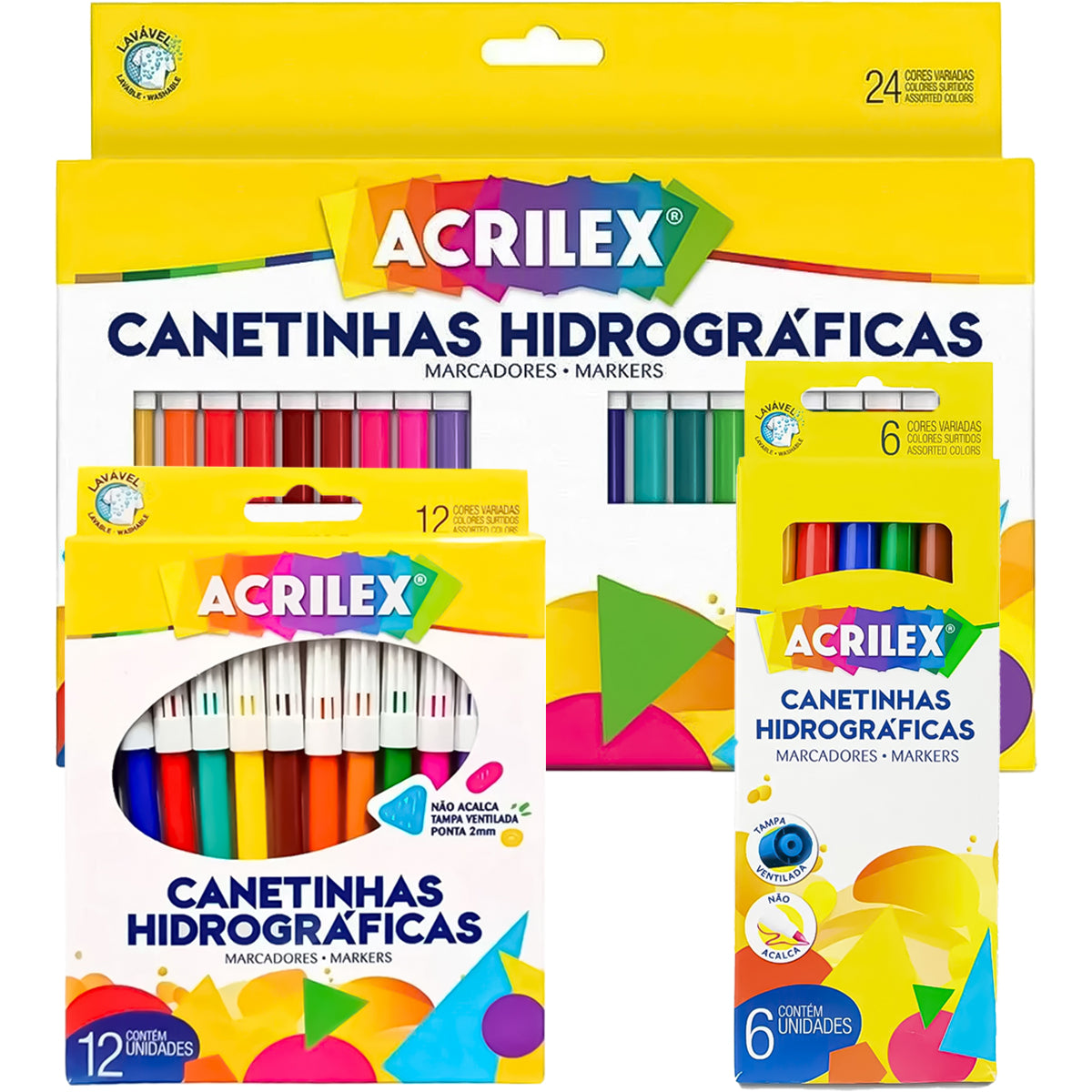 Estojo Caneta Hidrografica Acrilex 