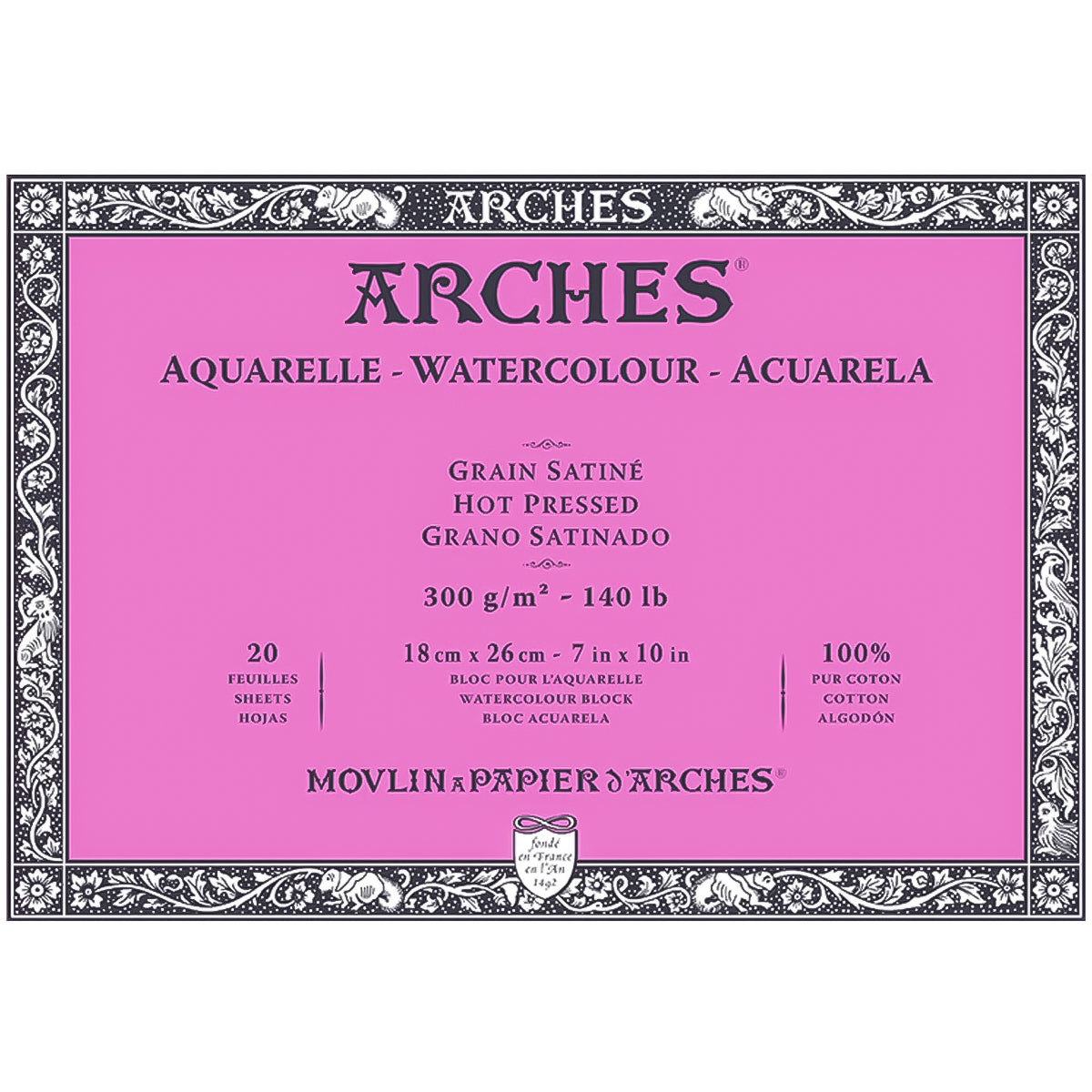Bloco Aquarela Arches 300 g/m² Grão Acetinado