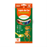 Estojo Lápis de Cor Resina Apagável Trian com 12 Cores - Leo & Leo