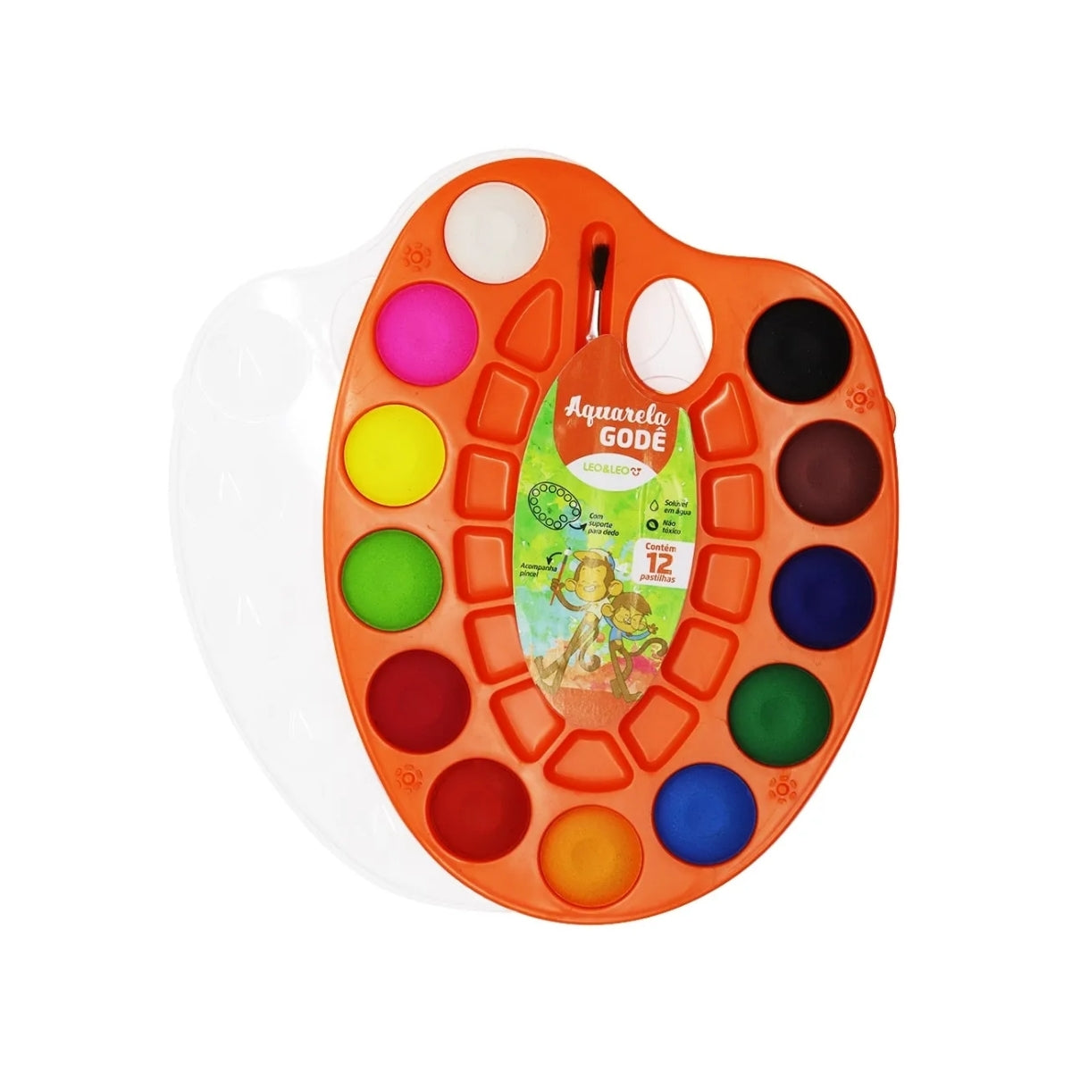 Estojo Aquarela Godê 12 Cores - Leo & Leo 72302