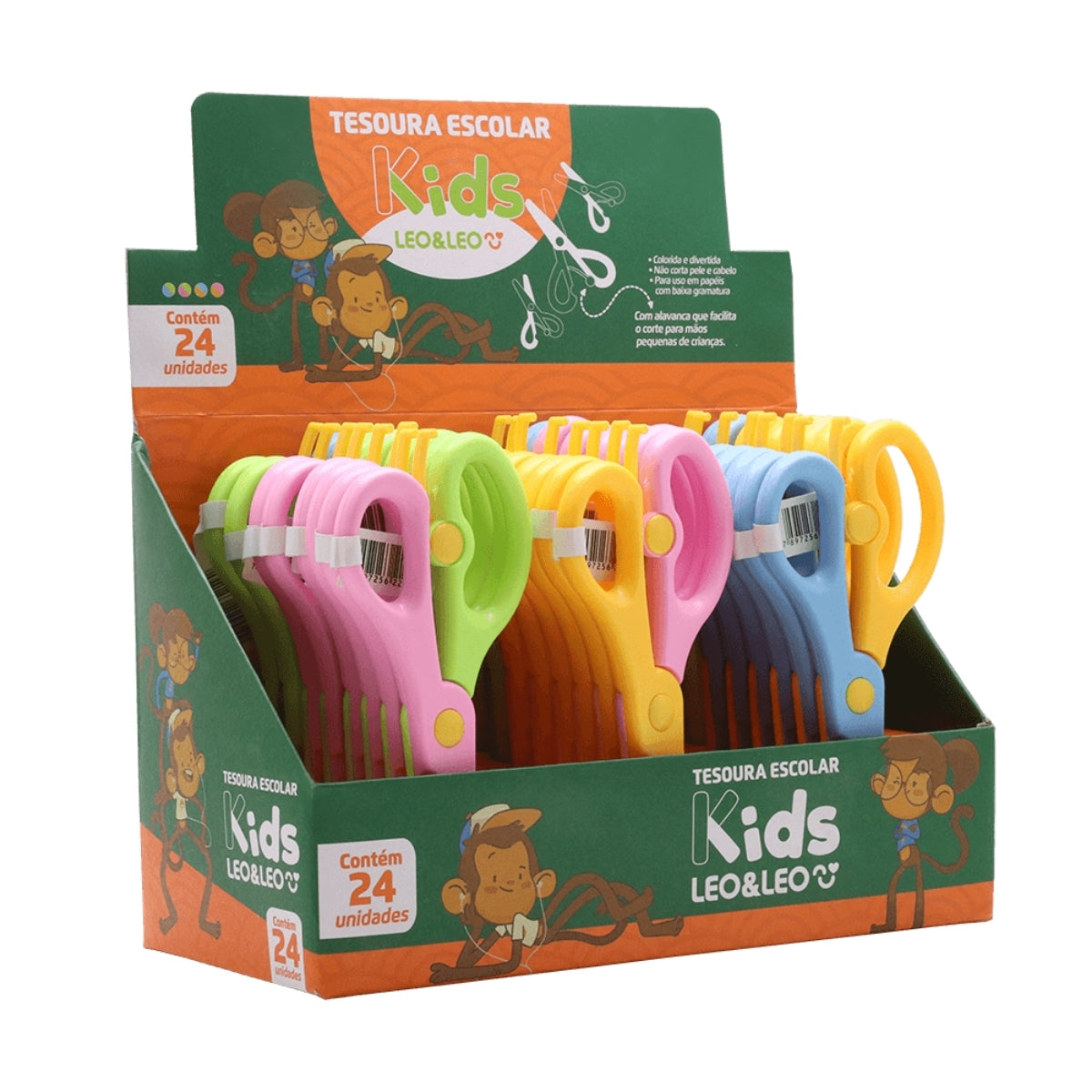 Tesoura Escolar Kids - Leo & Leo 72004