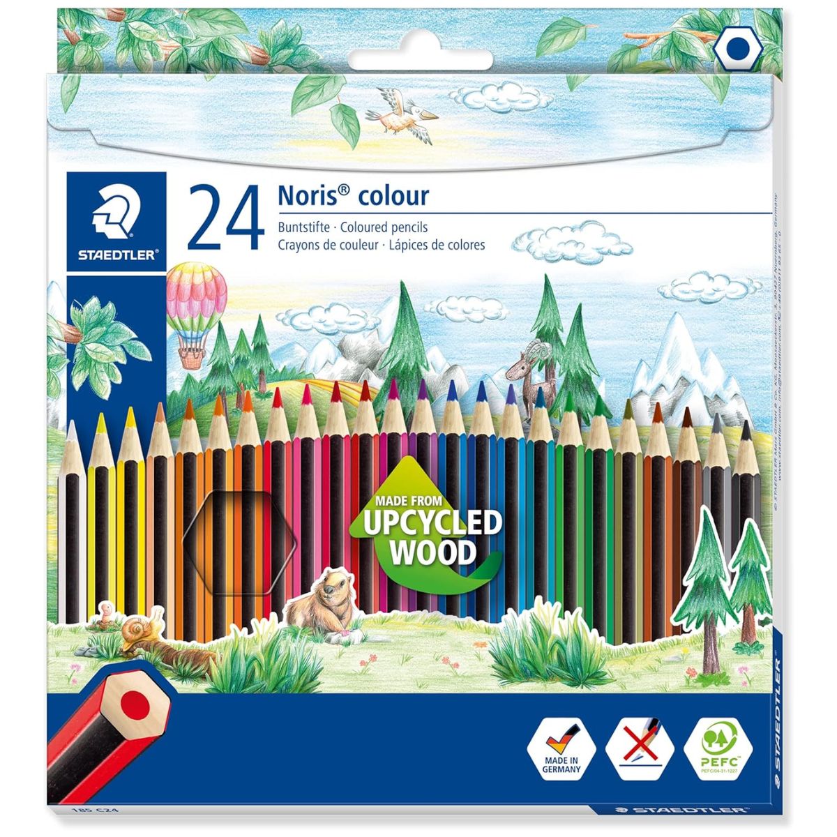 Estojo de Lápis de Cor Staedtler Noris com 24 Cores