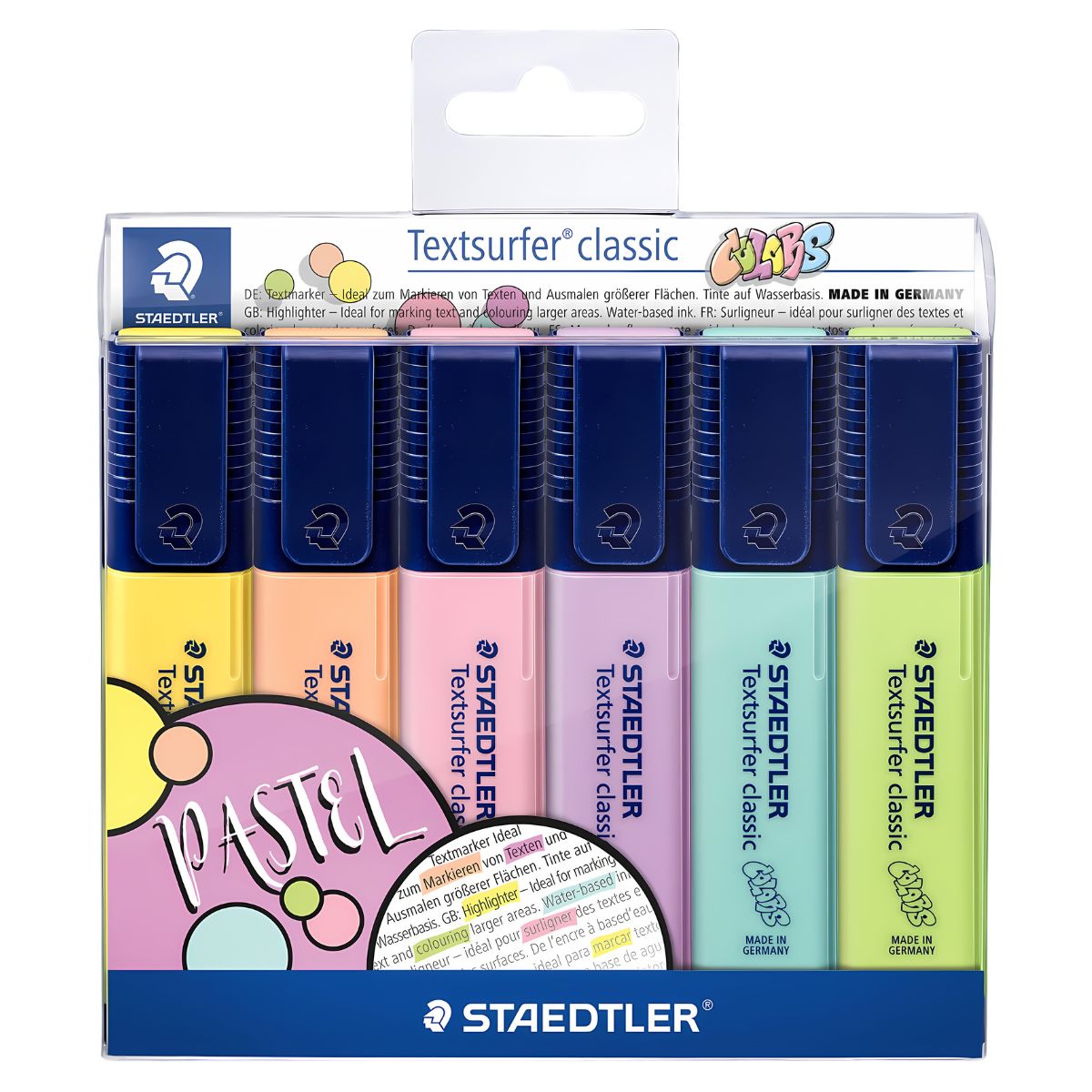 Estojo de Marca-textos Staedtler Textsurfer Pastel com 6 Cores