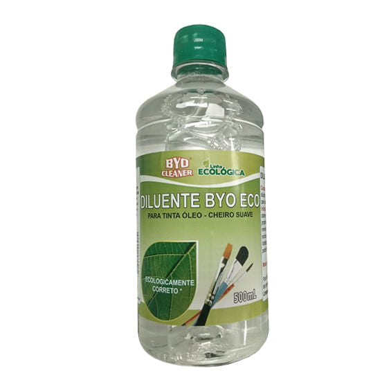 Diluente Byo Eco 500ml para Tinta a Óleo e Pintura Artística - Byo Cleaner