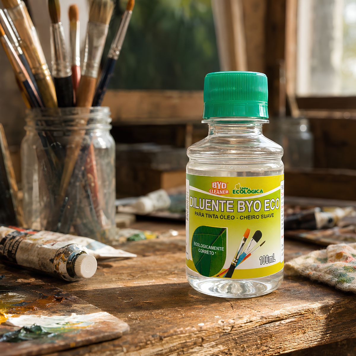 Diluente Byo Eco 100ml para Tinta a Óleo e Pintura Artística - Byo Cleaner