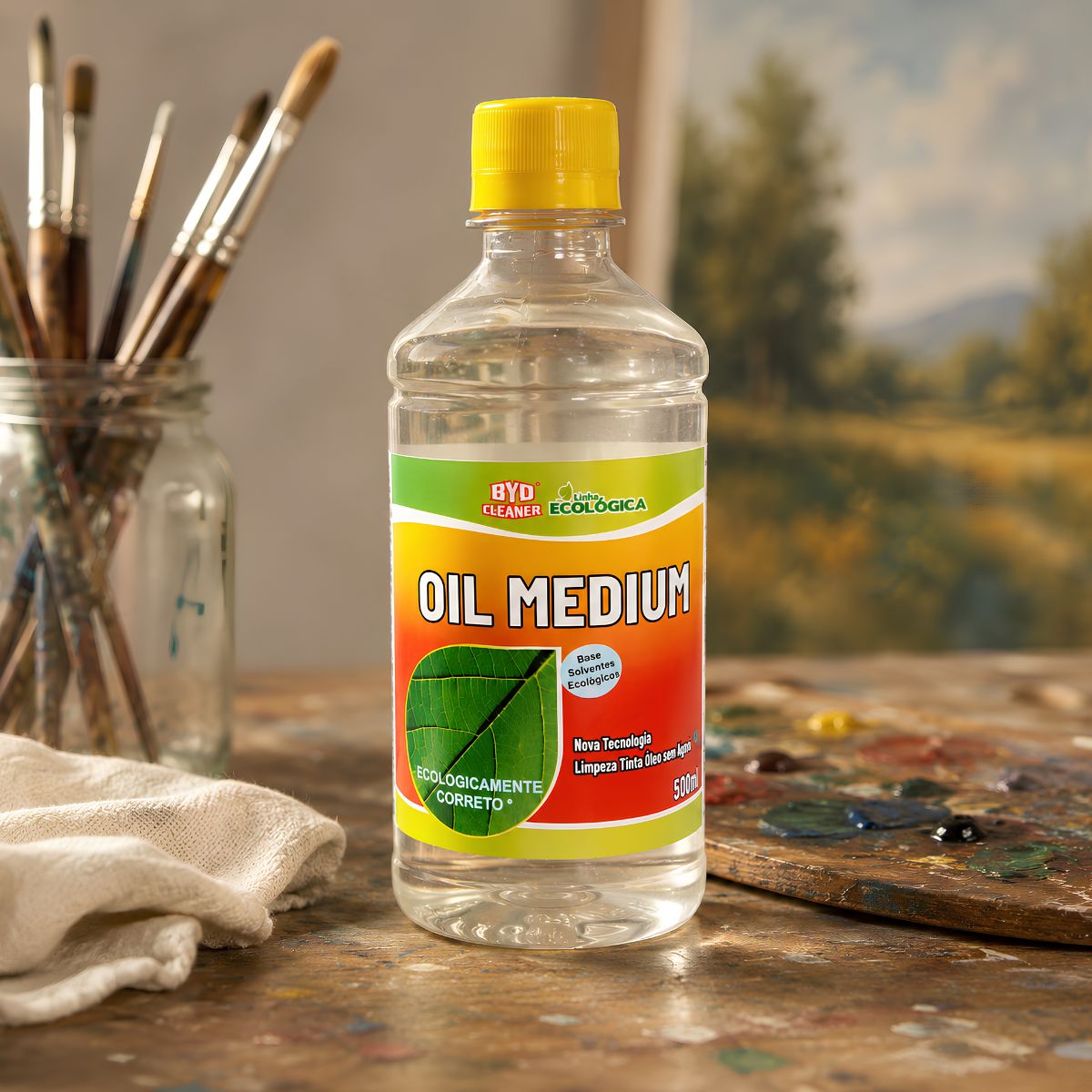 Oil Medium 500ml Médium para Tinta a Óleo e Pintura Artística - Byo Cleaner