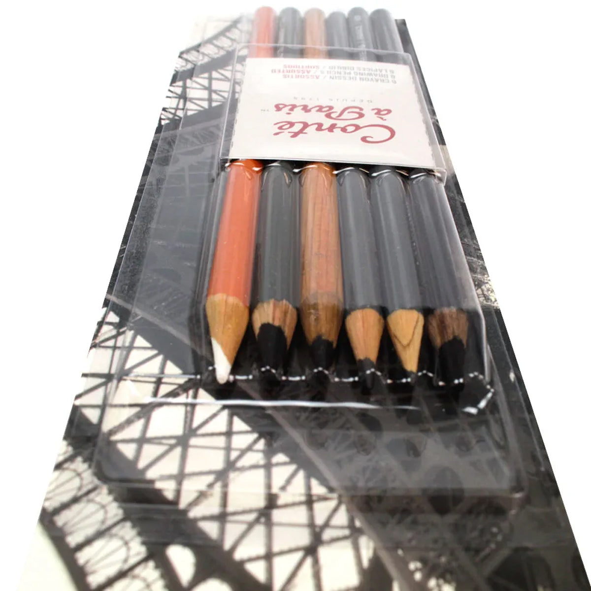 Kit Lápis Conté À Paris Crayon e Grafite com 6 Peças