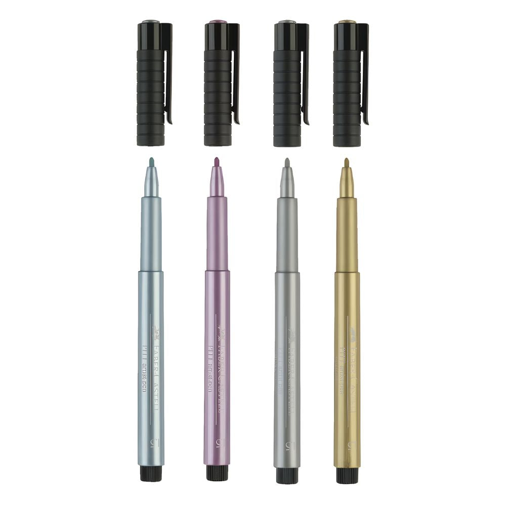 Estojo Caneta Pitt Artist Pen Metálicas 1.5Mm 4 Unidades - Faber-castell 167304