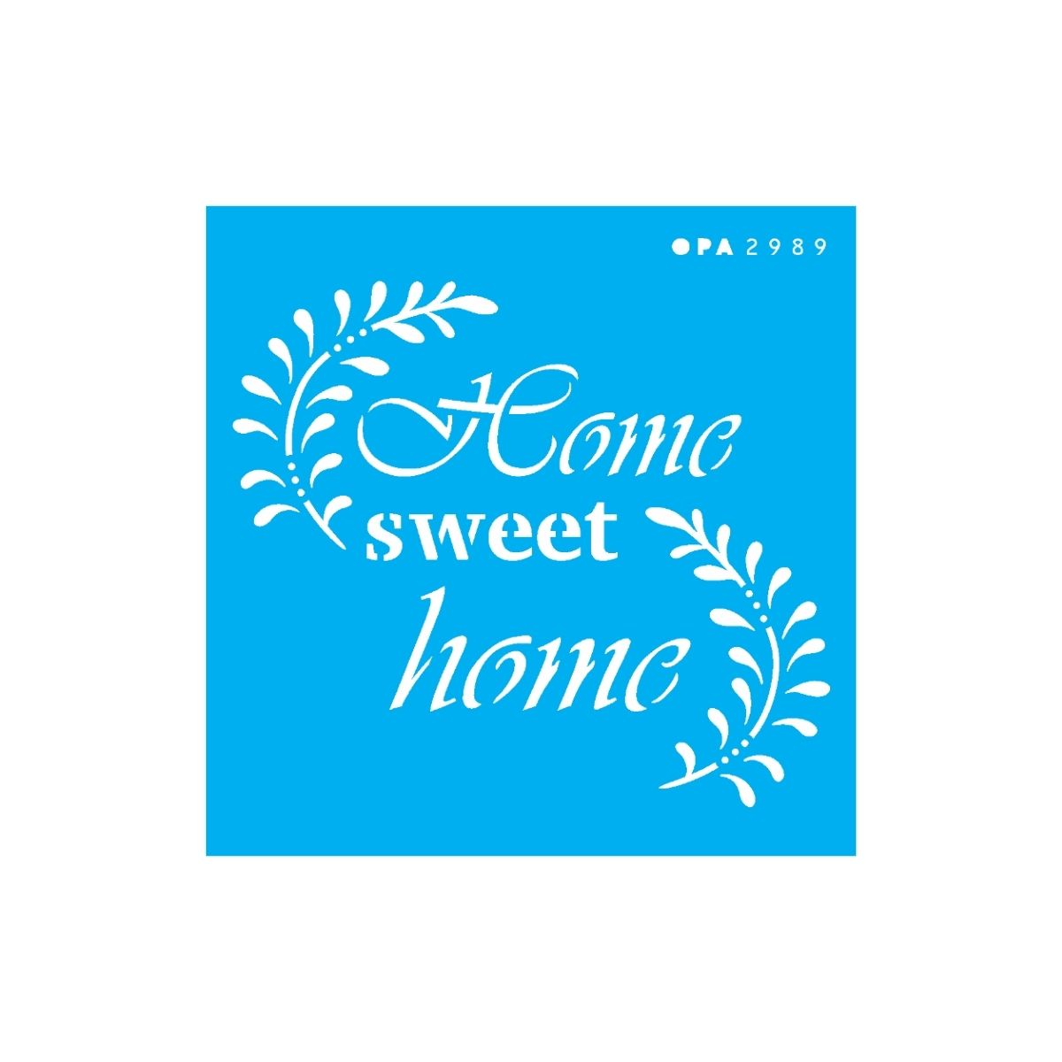 Stencil Opa 10x10cm - Frase Home Sweet Home - 2989