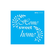 Stencil Opa 10x10cm - Frase Home Sweet Home - 2989