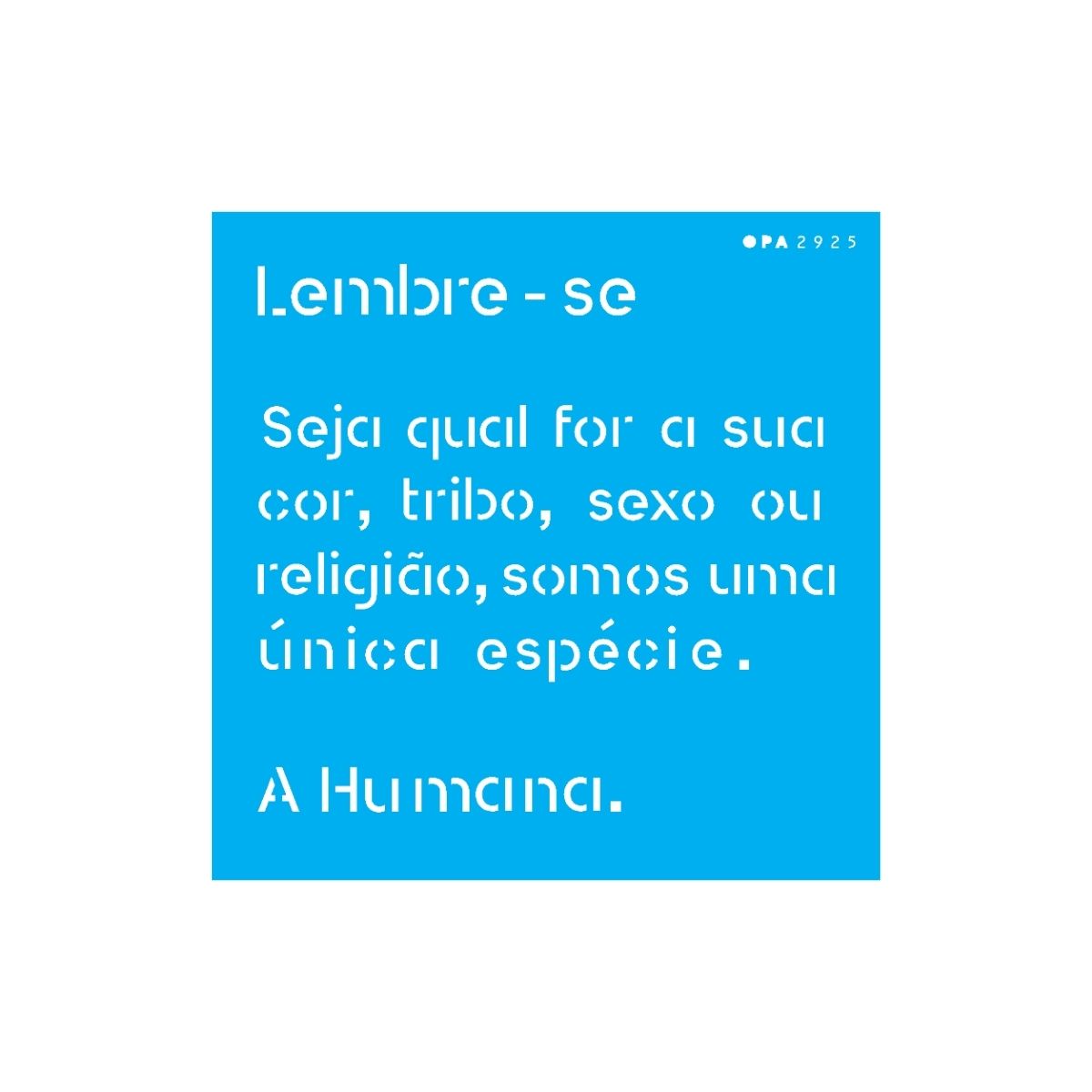 Stencil para Pintura Opa 14x14cm - 2925 Frase Lembre-se