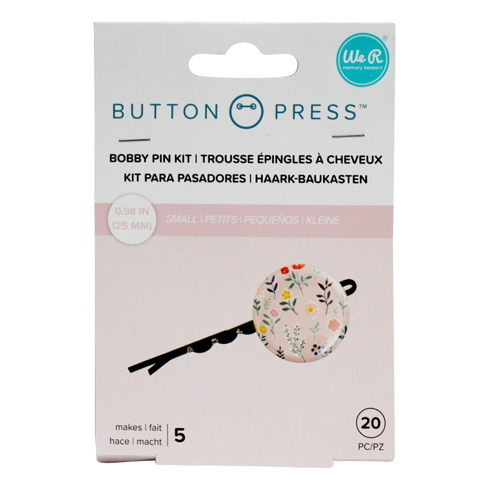 Suporte para Grampos de Cabelo Button Press 20 Peças 661075 - We R Memory Keepers