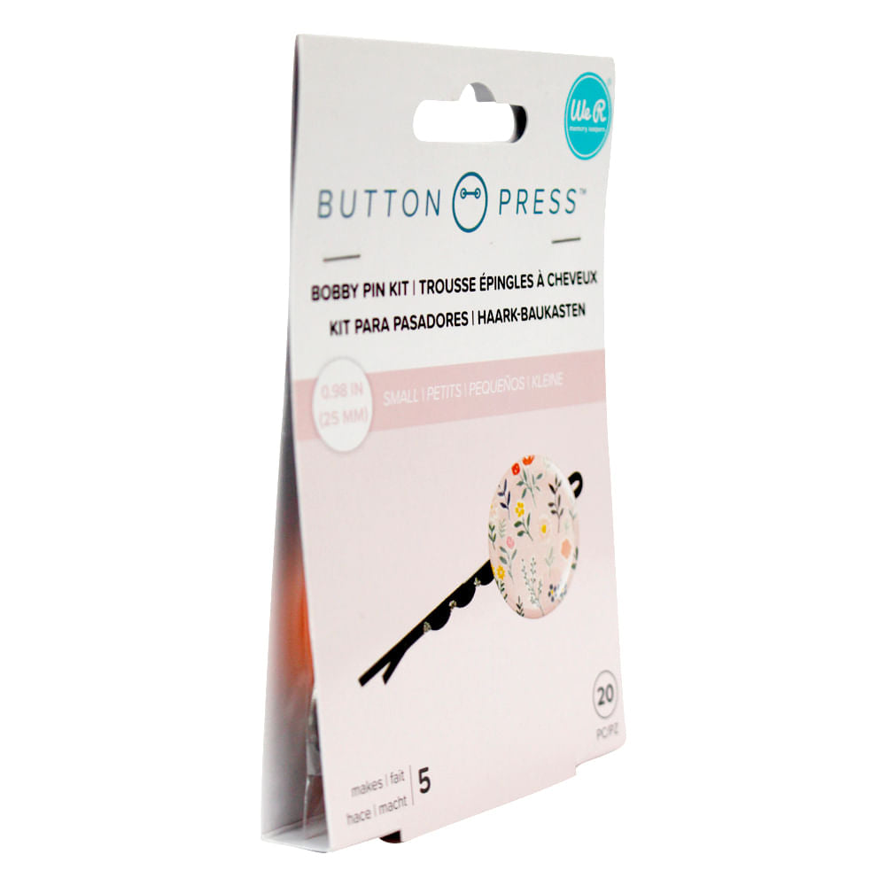 Suporte para Grampos de Cabelo Button Press 20 Peças 661075 - We R Memory Keepers