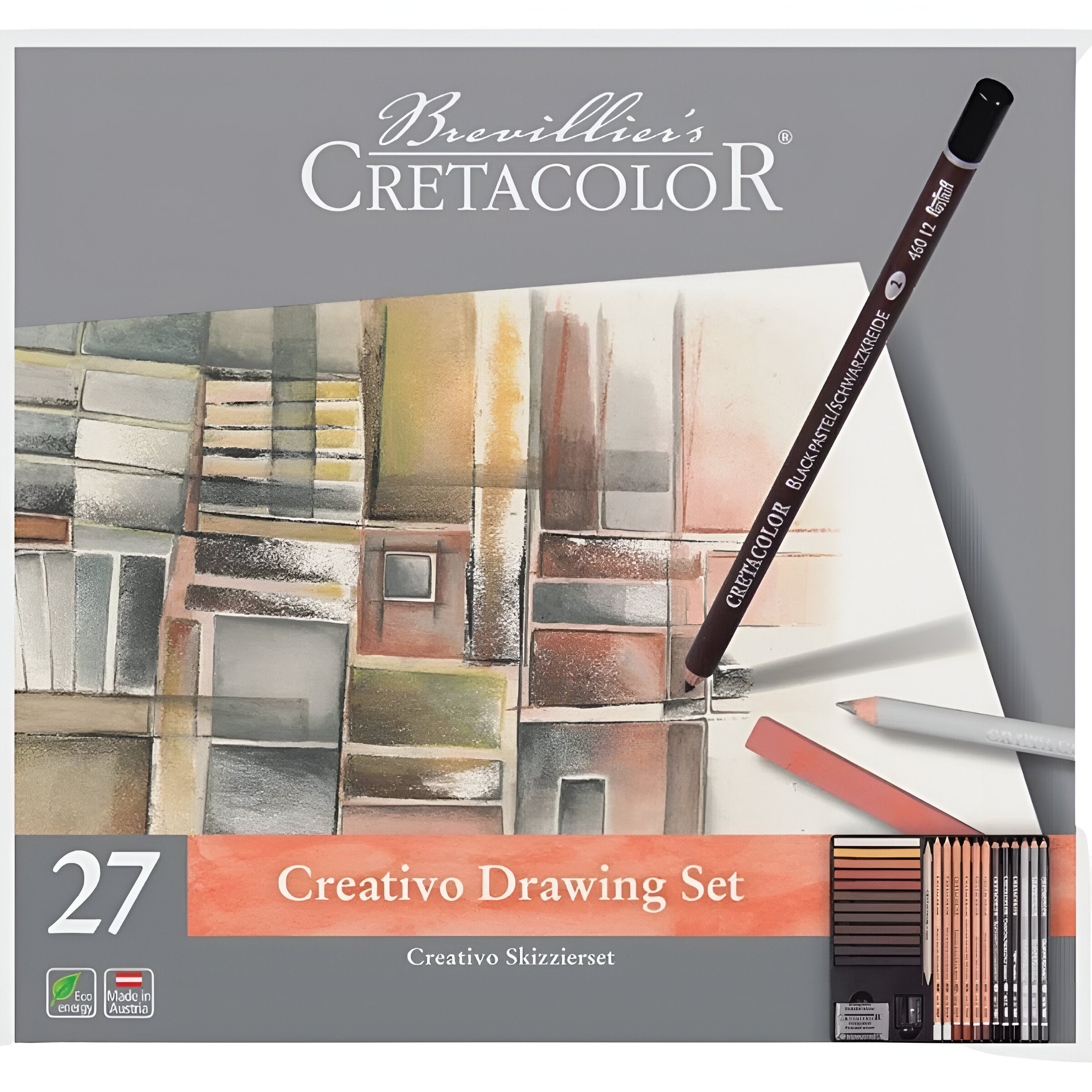 Estojo Lápis para Desenho Criativo Drawing Set Cretacolor 27 Peças - 40031