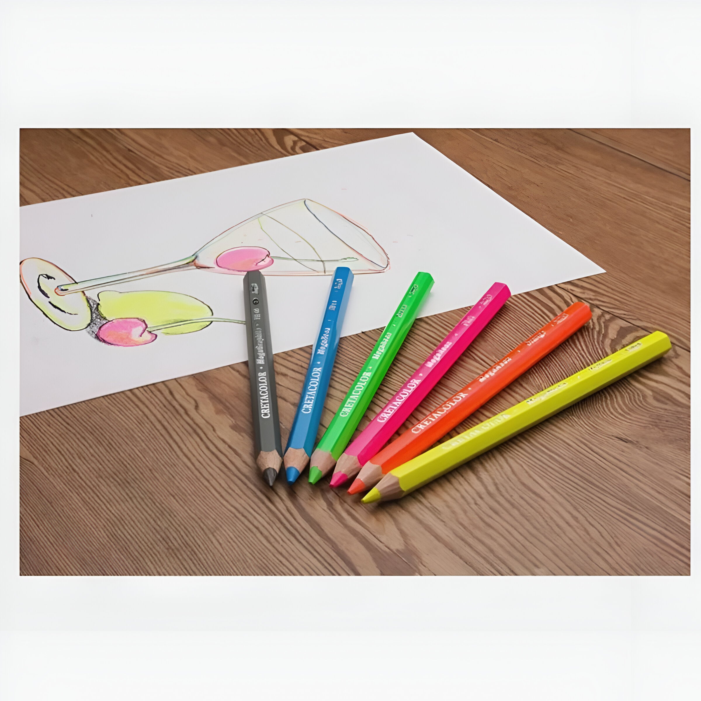 Lápis de Cor Artist Studio Mega Neon Cretacolor com 6 Itens - 28406