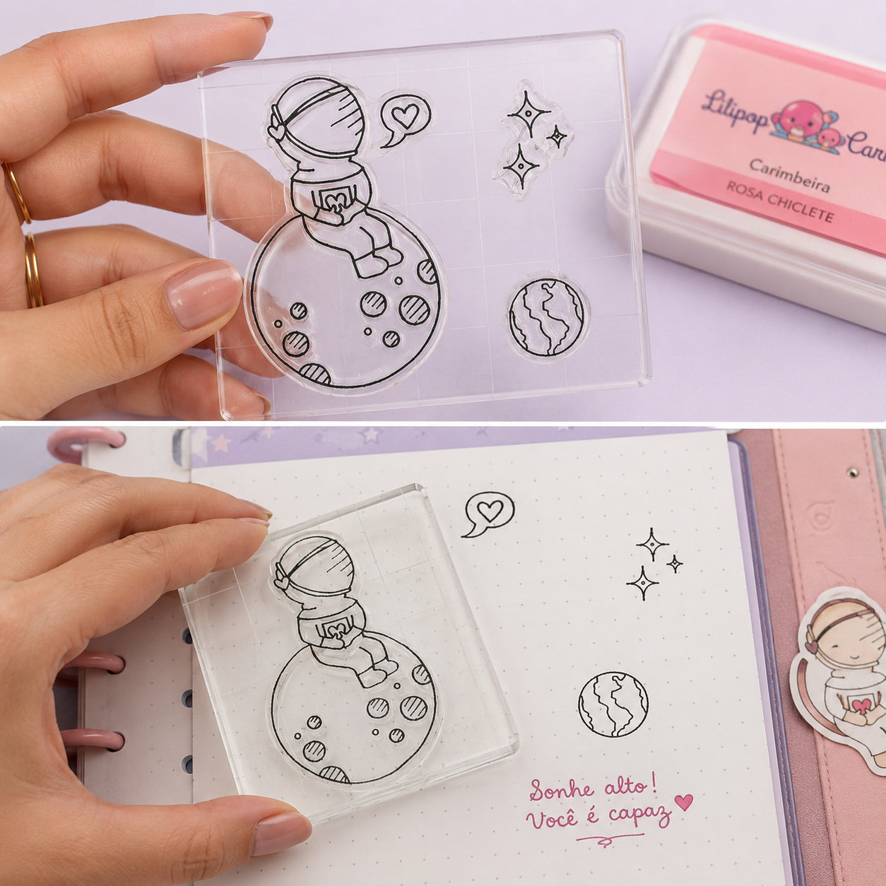 Mini Carimbo Decorativo Espaço Scrapbook - Lilipop