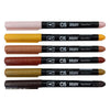 Estojo de Marcador Artistico Brush Aquarelavel com 6 Cores - Tons de Pele - Cis