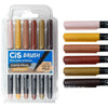 Estojo de Marcador Artistico Brush Aquarelavel com 6 Cores - Tons de Pele - Cis
