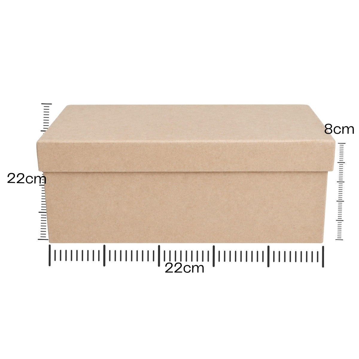 Caixa Tampa Sapato Mini Chandon Mdf Cru 22x22x8cm