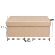 Caixa Tampa Sapato Mini Chandon Madeira Mdf Cru 22x22x8cm