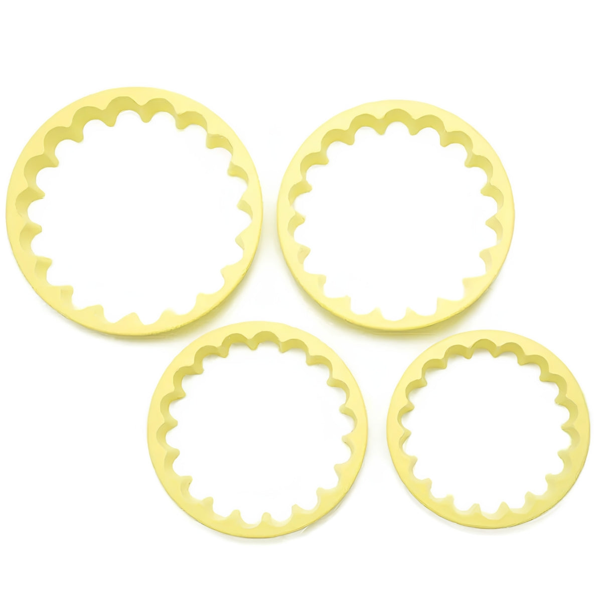 Kit Cortador Redondo Babado P para Massas com 4 Peças - Bluestar