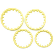 Kit Cortador Redondo Babado P para Massas com 4 Peças - Bluestar
