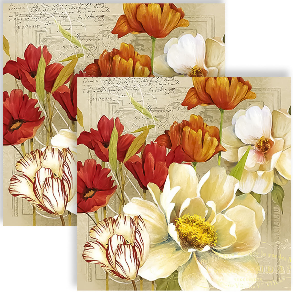 Guardanapo para Decoupage Ambiente 33x33cm com 2 Unidades - Tulipas