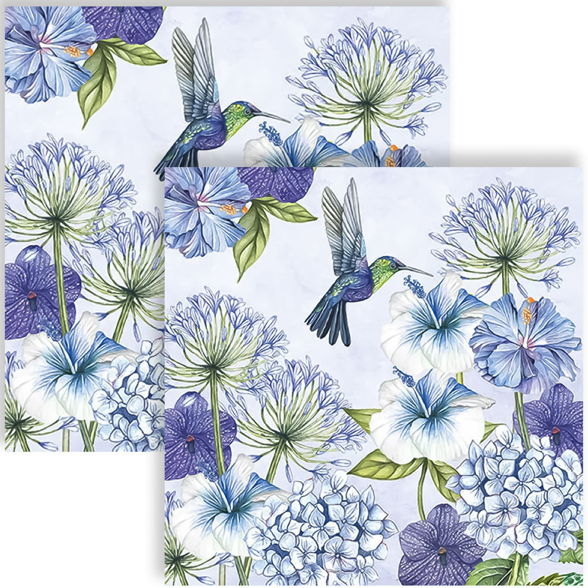 Guardanapo para Decoupage Ambiente com 20 Unidades 33x33cm - Flor Beija-flor