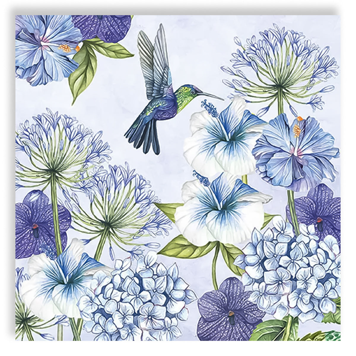 Guardanapo para Decoupage Ambiente com 2 Unidades 33x33cm -  Flor Beija-flor