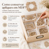 Aplique em Papel e Mdf Tesoura Fita Metrica e Costura 4x6cm para Artesanato e Scrapdecor Apm4-421 - Litoarte