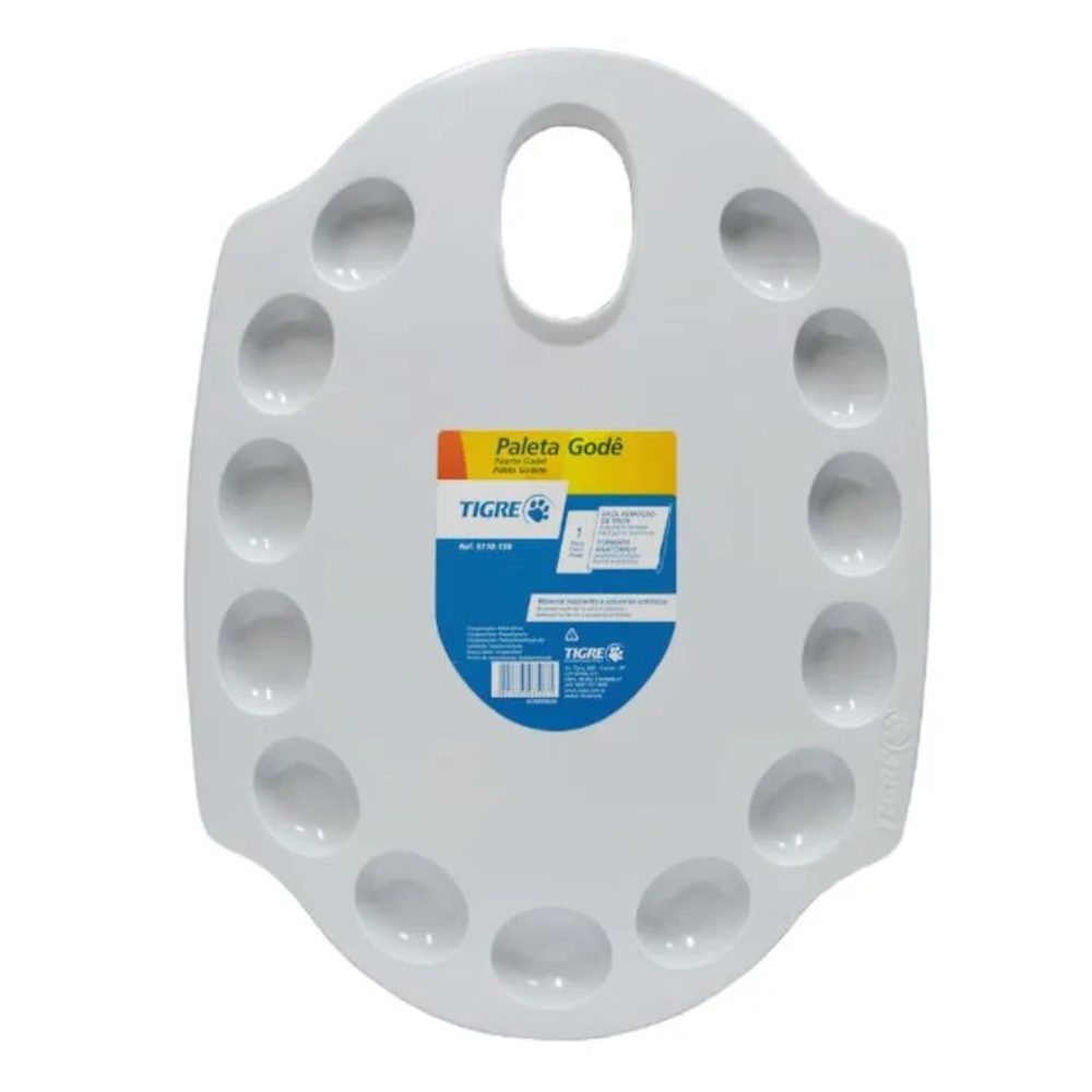 Paleta para Pintura Tigre 5110-130 Godê 13 Cavidades